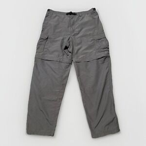 REI Pants Mens Large 37x31 Gray Classic Convertible Hiking Cargo Gorpcore UPF 50